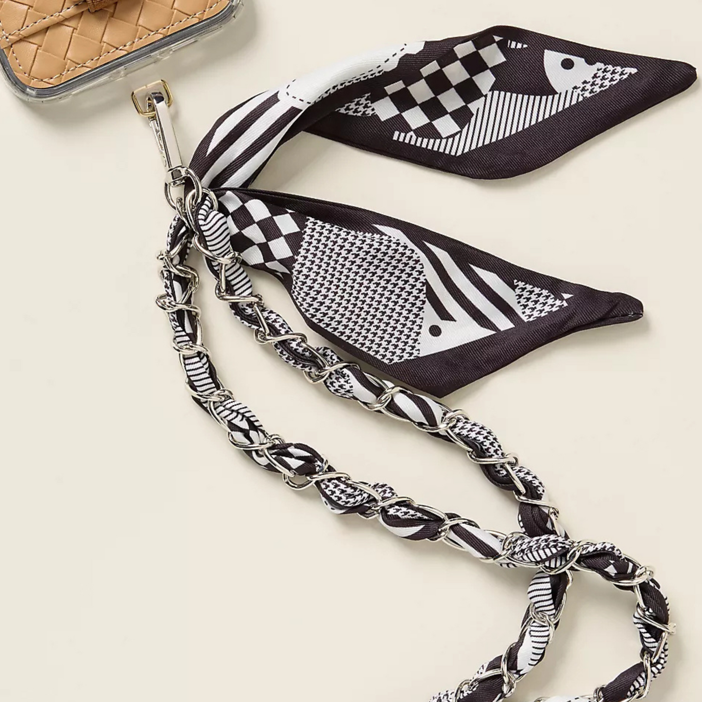 Checkerboard Crossbody Phone Chain