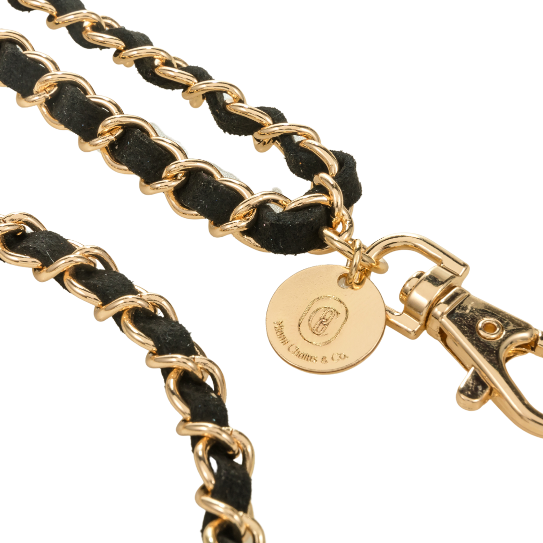Golden Black Crossbody Phone Chain
