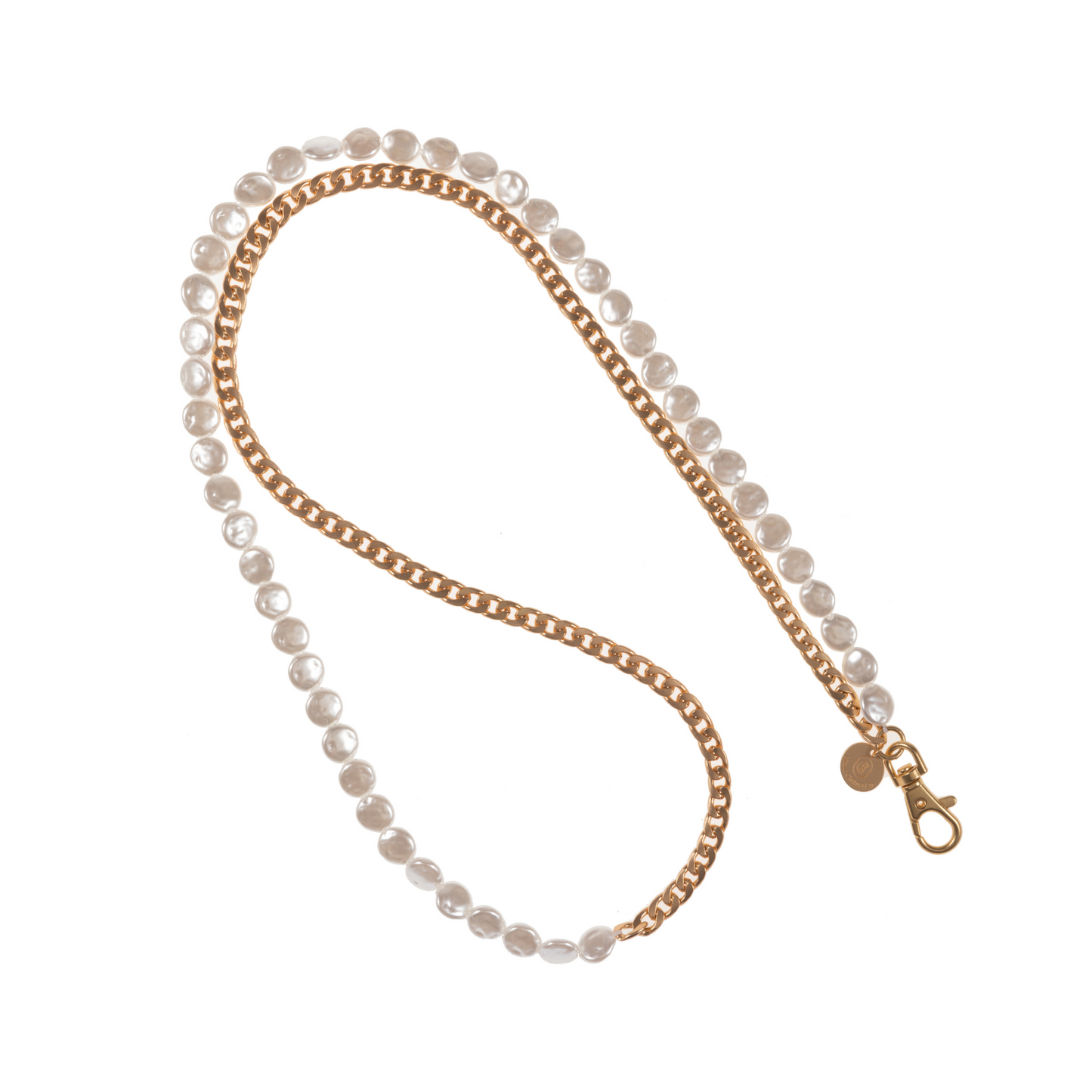 Get That Gold - Matte Gold & Pearl Crossbody Phone Chain