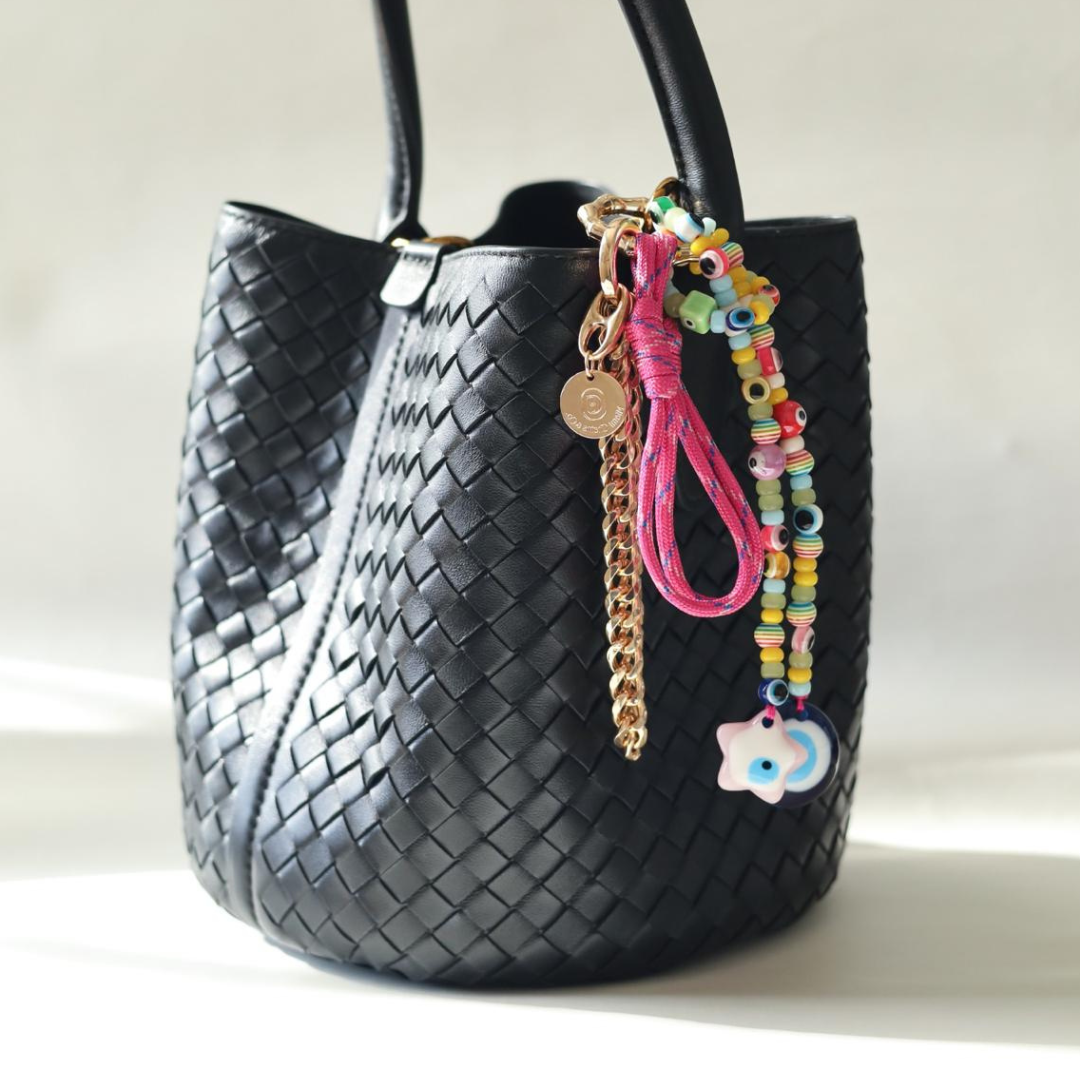 Fuschia Fortune Bag Charm