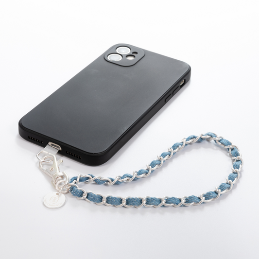 Denim Dream x Matte Silver Phone Wrislet