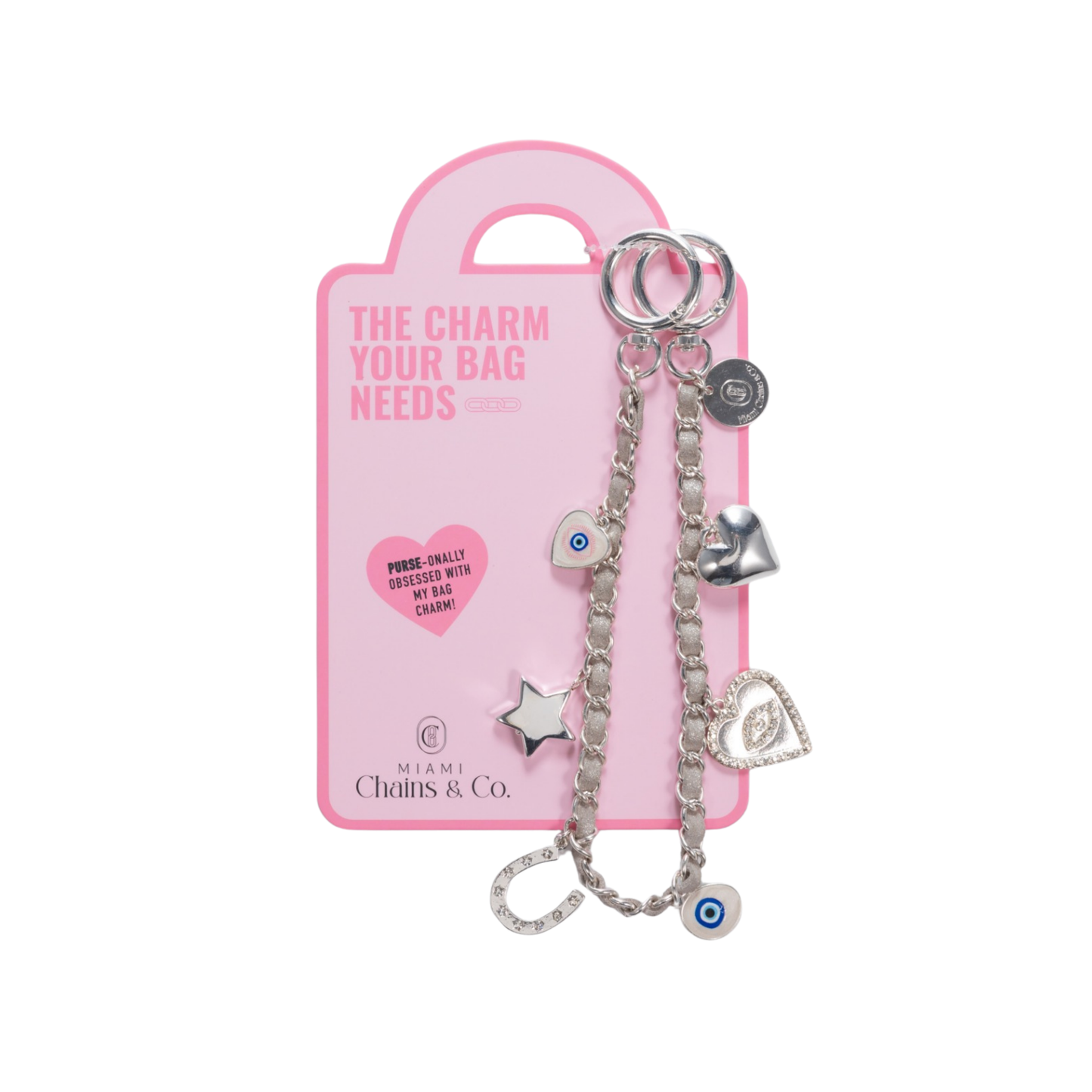 Charm & Chance Silver Bag Charm