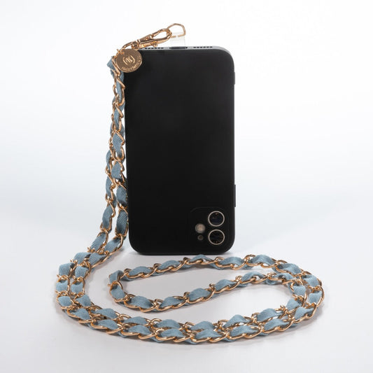 XL Denim Dream x Gold Crossbody Phone Chain