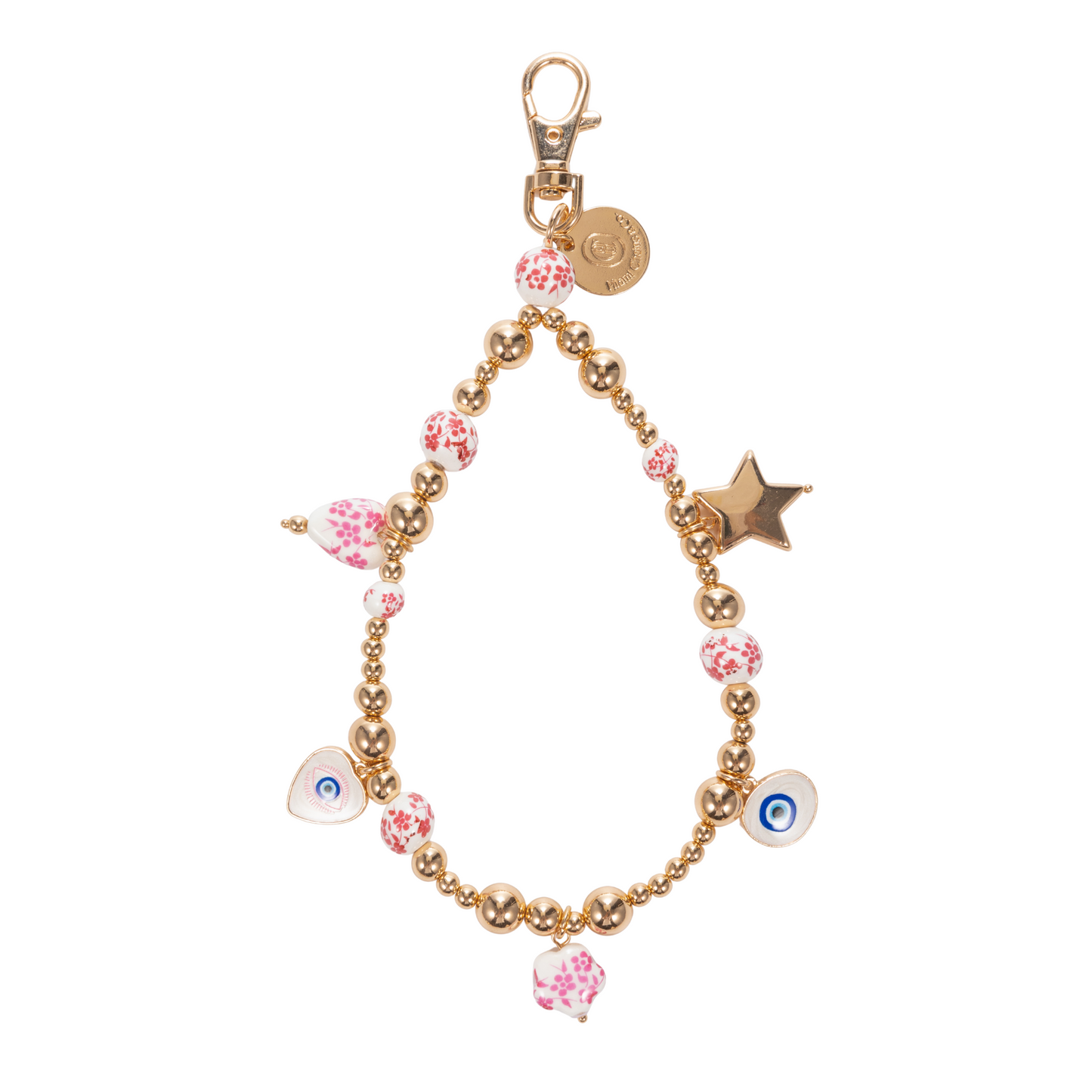 Petal Pop - Gold & Blush Phone Charm