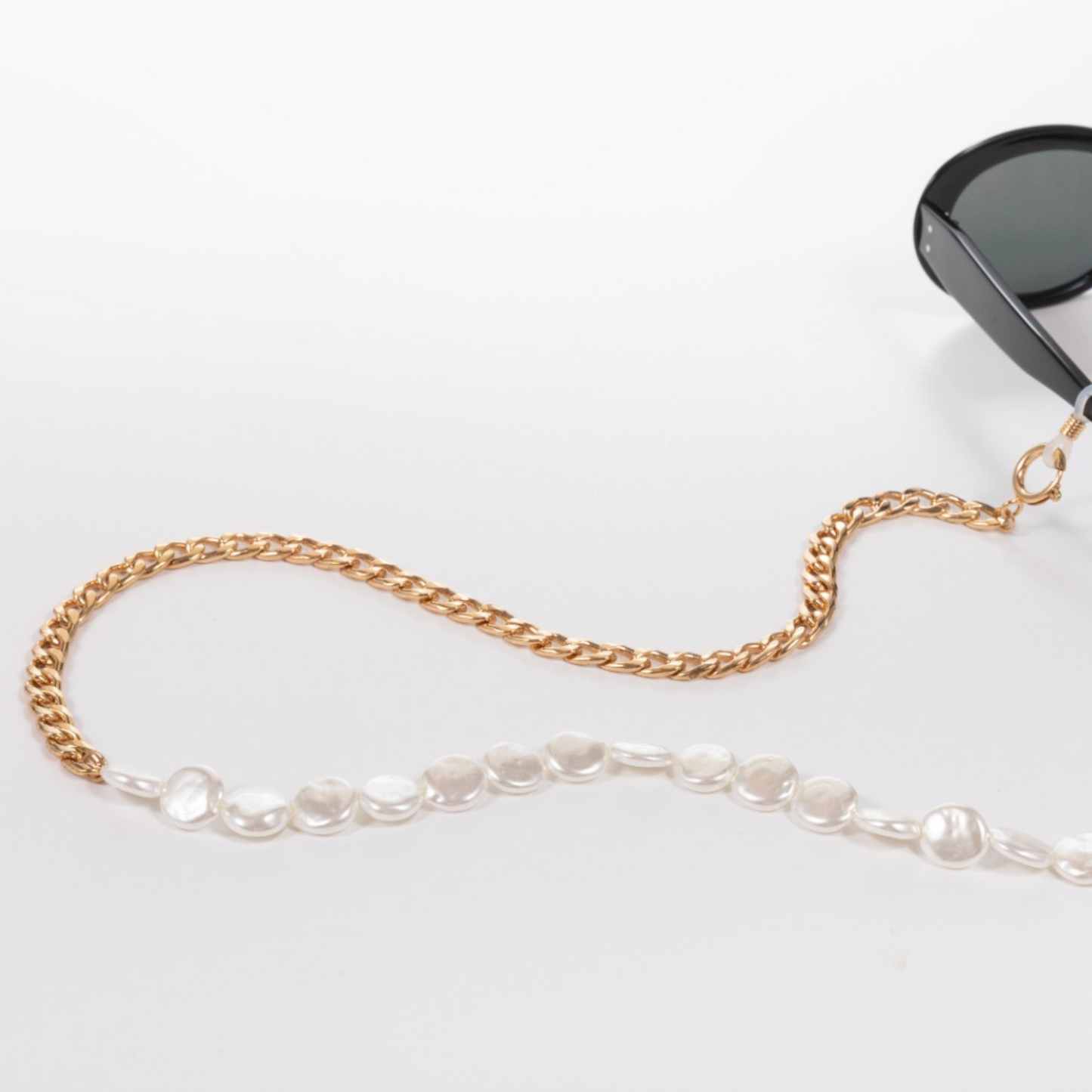 Power Pearls Gold Cuban Link Chain
