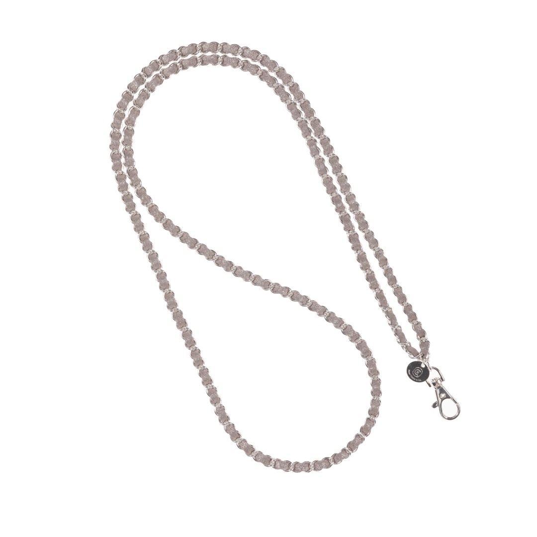 Silver on Silver Crossbody Phone Chain