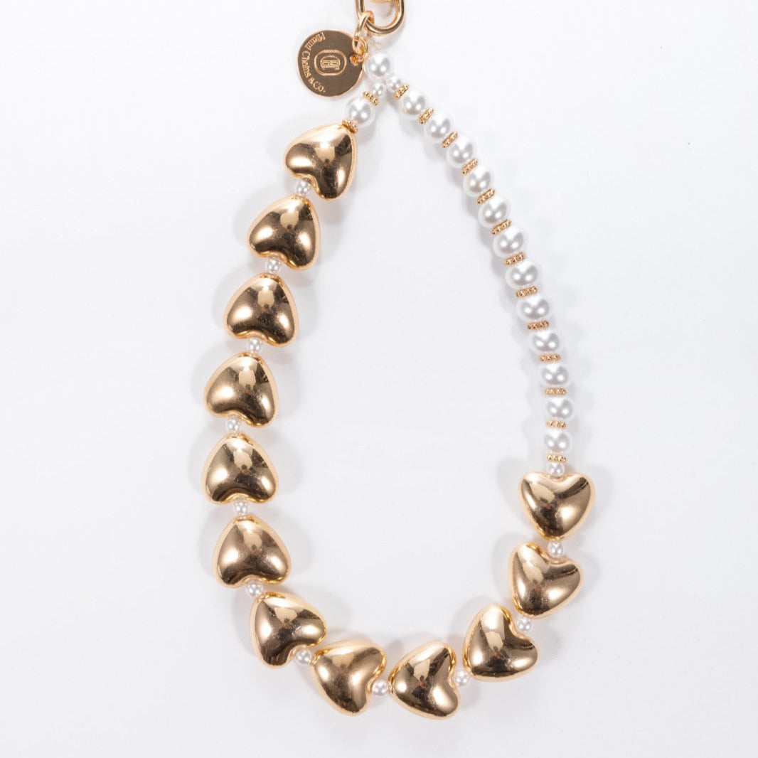 Golden Hour Hearts Phone Charm