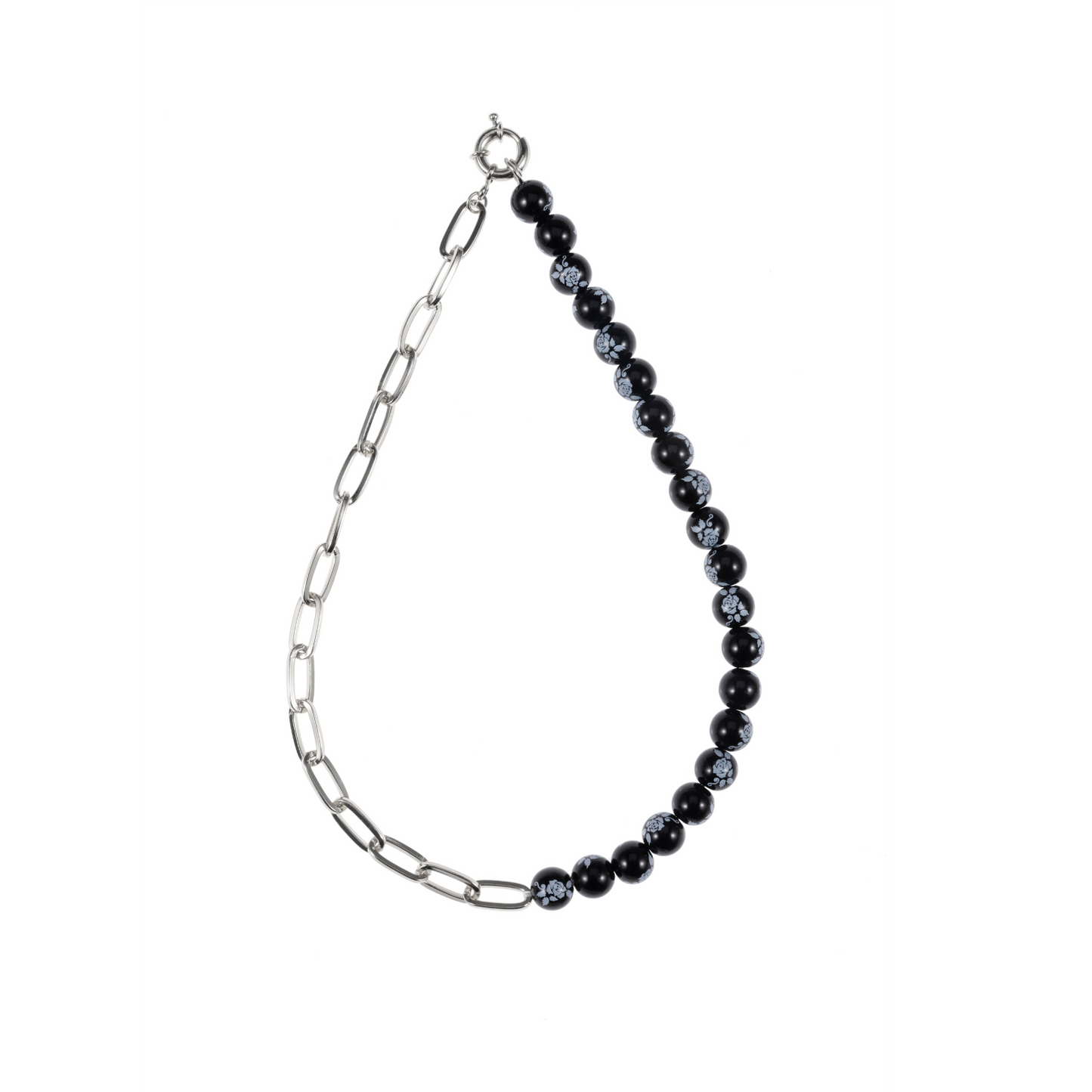Flower Ball Silver Necklace