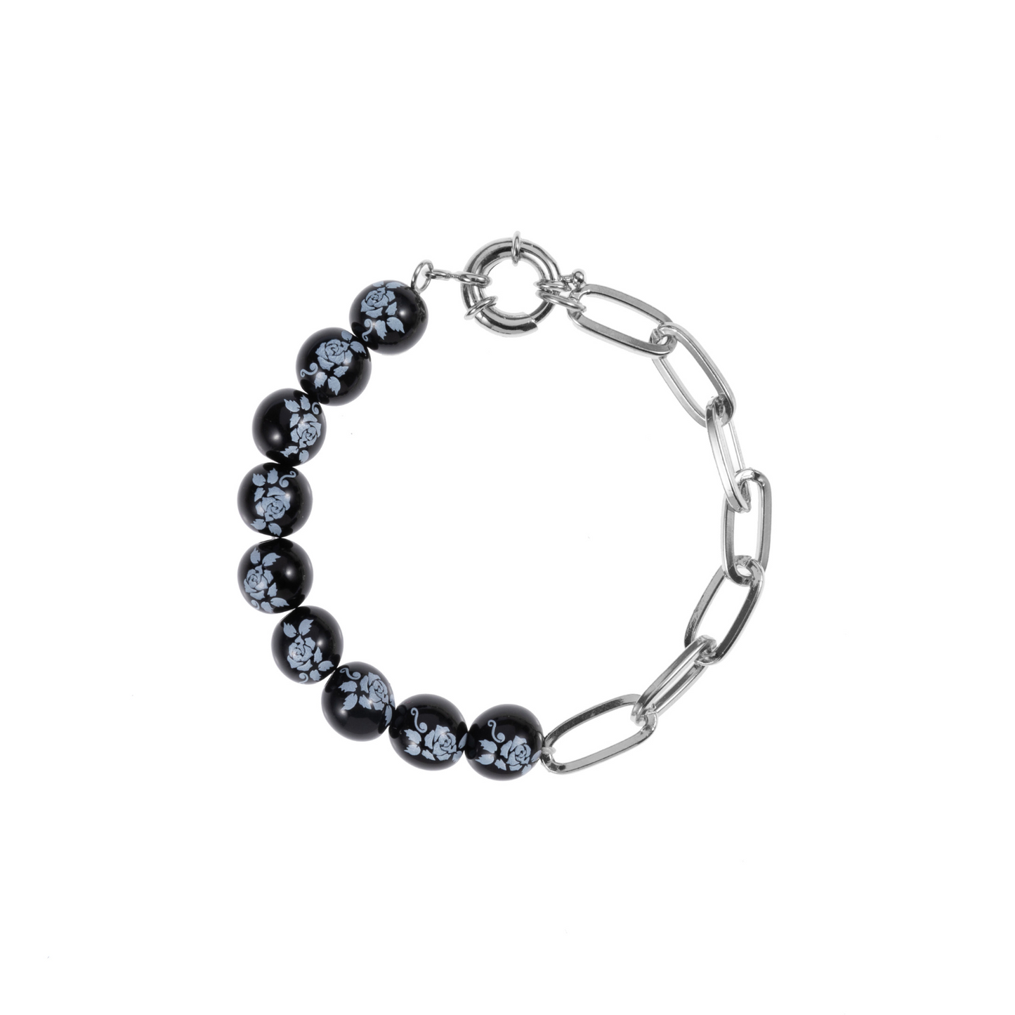 Flower Ball Silver Bracelet