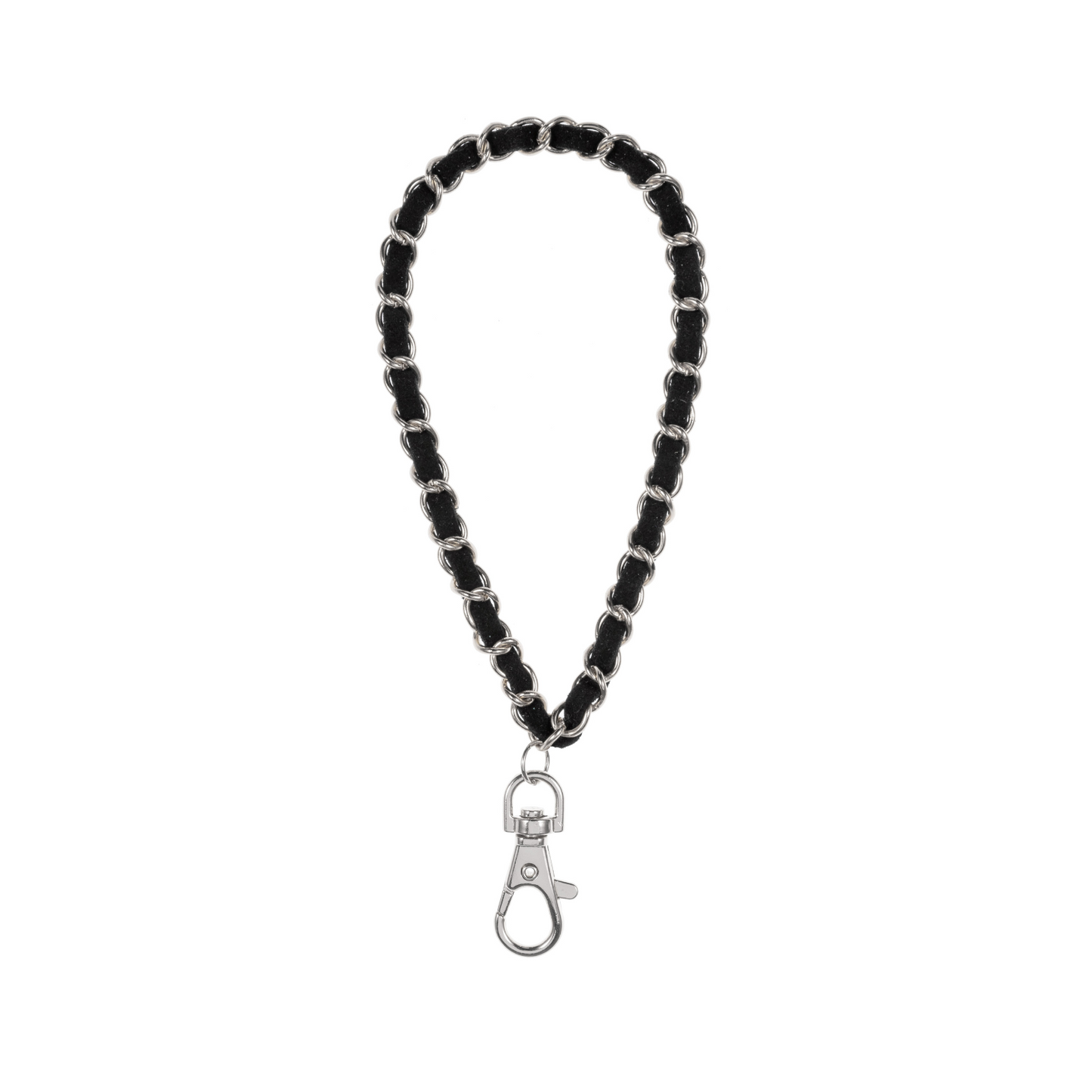 Silver Black Phone Wristlet