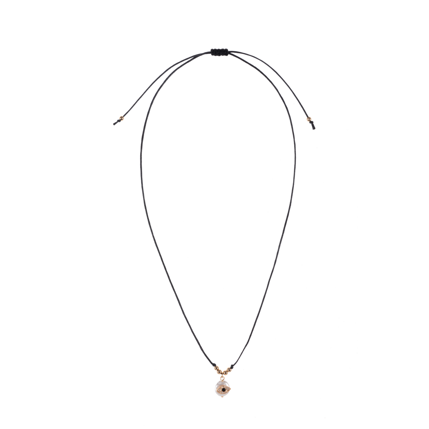 Black Cord Evil Eye Choker