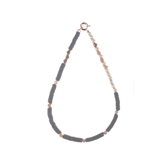 Royale Rose Gold + Gray Necklace