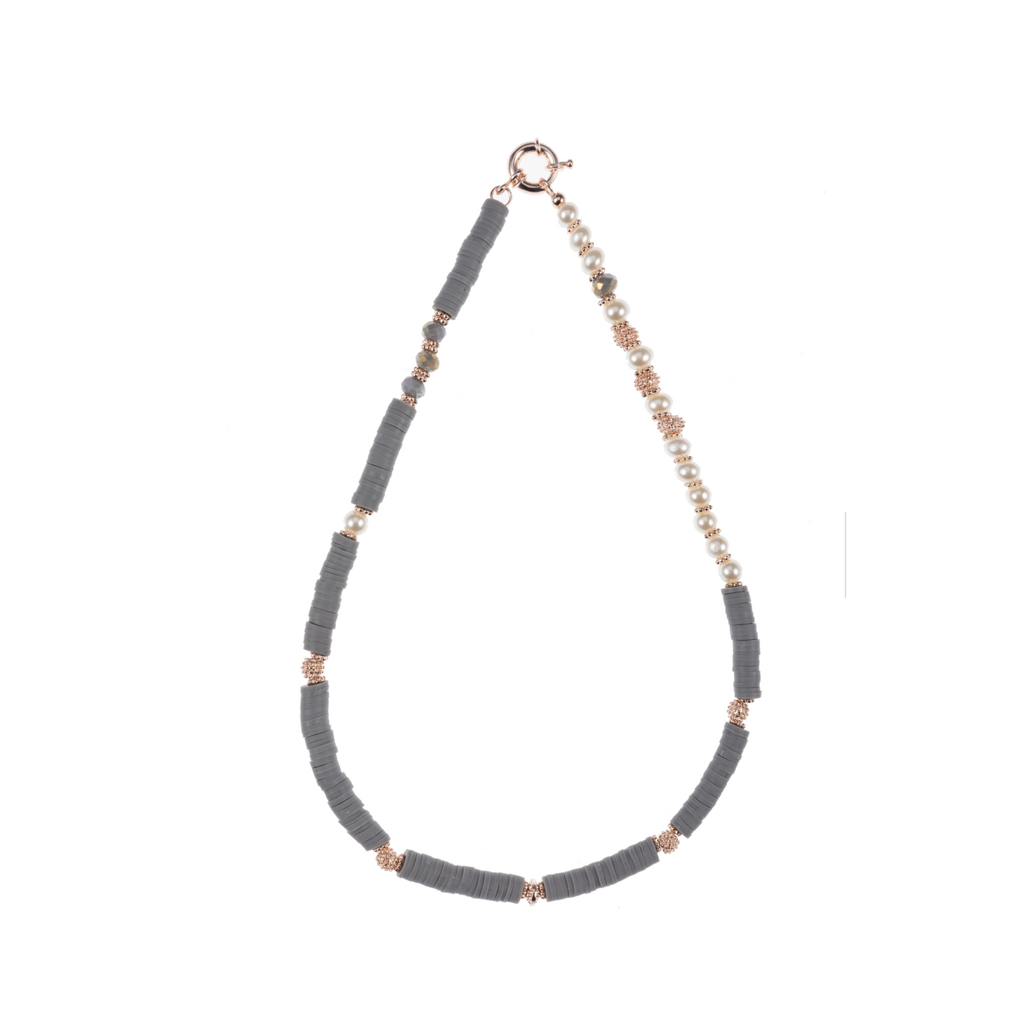 Royale Rose Gold + Gray Necklace