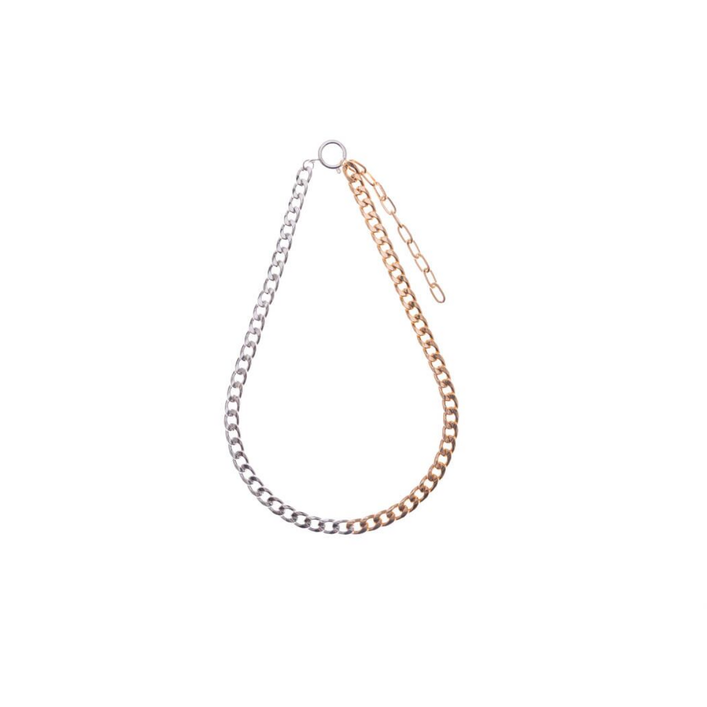 Two Tone Color Chrome Necklace