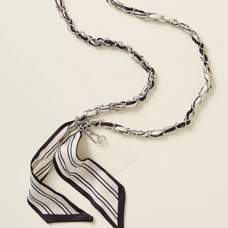 Black Tie Palms Crossbody Phone Chain