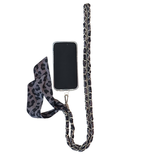 Caviar Noire Crossbody Phone Chain