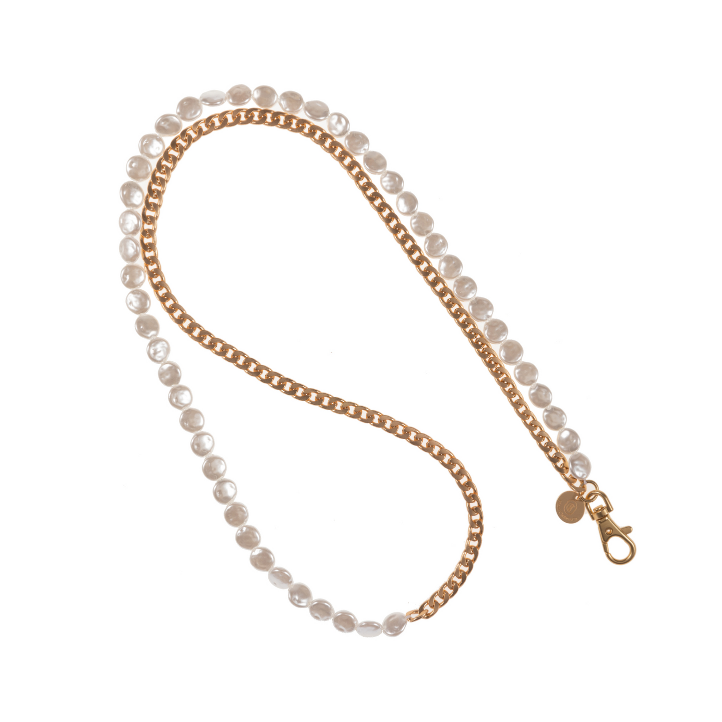 Get That Gold - Matte Gold & Pearl Crossbody Chain