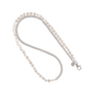 Something About Silver - Matte Silver & Pearl Crossbody Chain