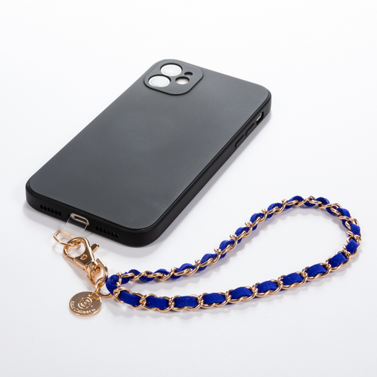 Royal Blue + Gold Phone Wristlet