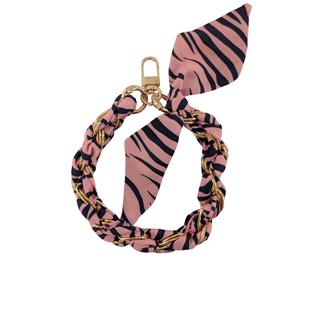 Pink Zebra Twist Phone Wristlet