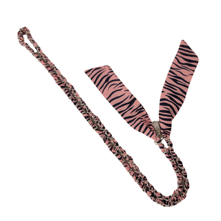 Pink Zebra Twist Crossbody Phone Chain