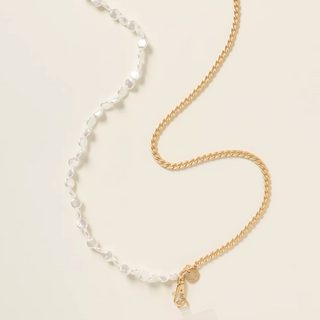 Get That Gold - Matte Gold & Pearl Crossbody Phone Chain