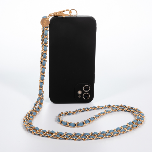 OG Denim Dream x Matte Gold Crossbody Phone Chain