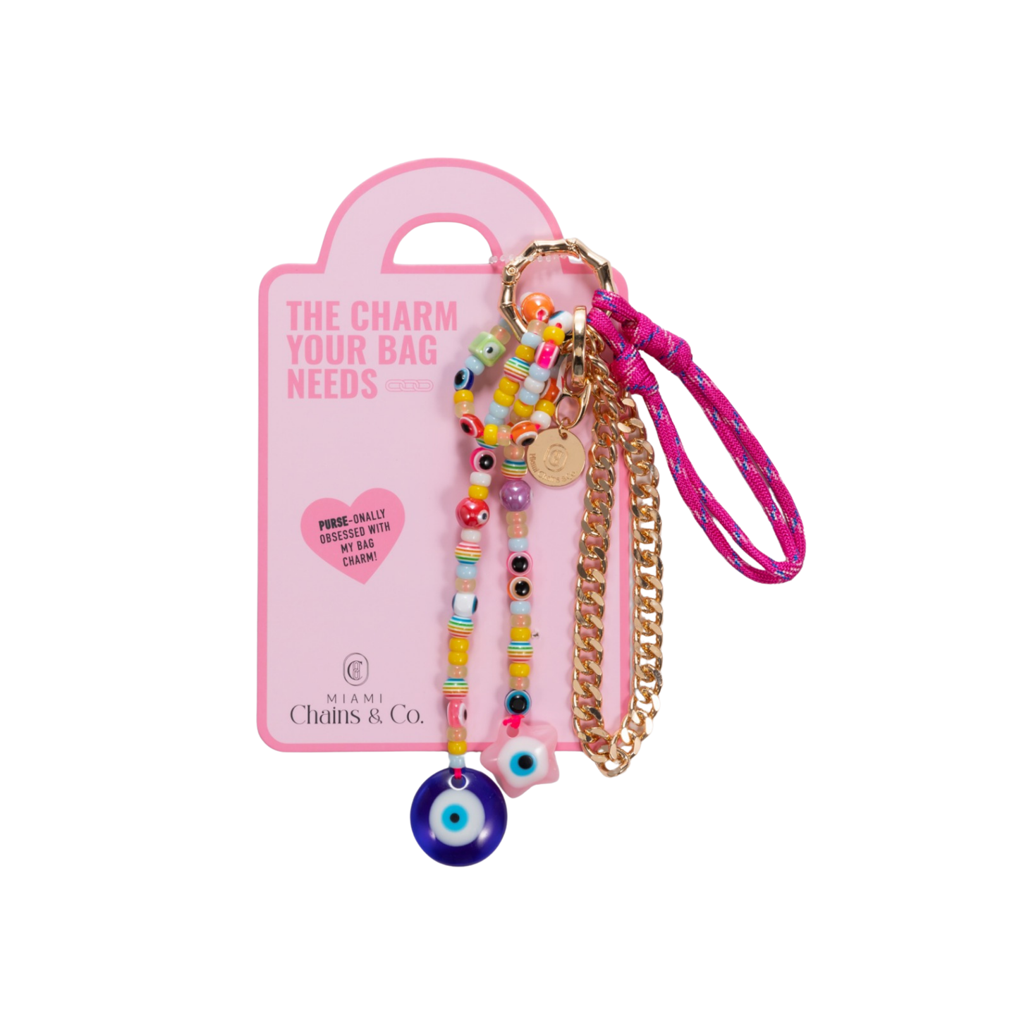 Fuchsia Fortune Bag Charm