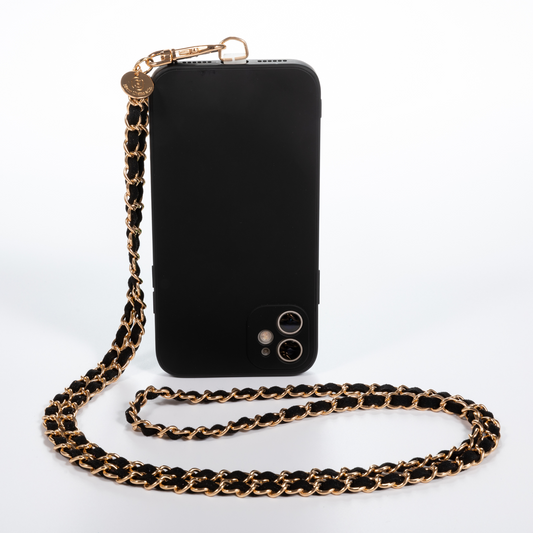 Golden Black Crossbody Phone Chain