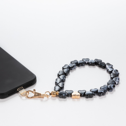 Dark Hearts: Marble Edition Phone Wristlet
