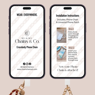 Tortoise Shell Ivory Crossbody Phone Chain