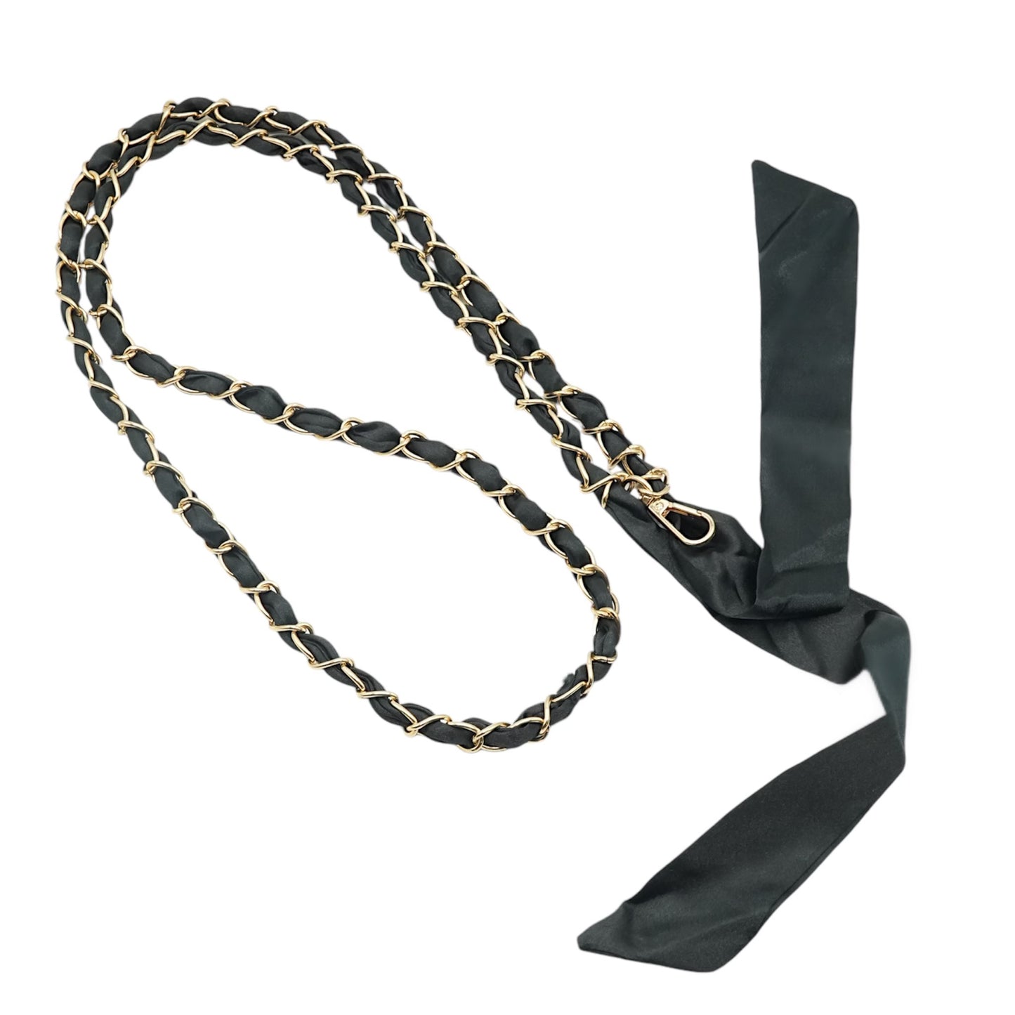 Black Satin Sash Crossbody Phone Chain