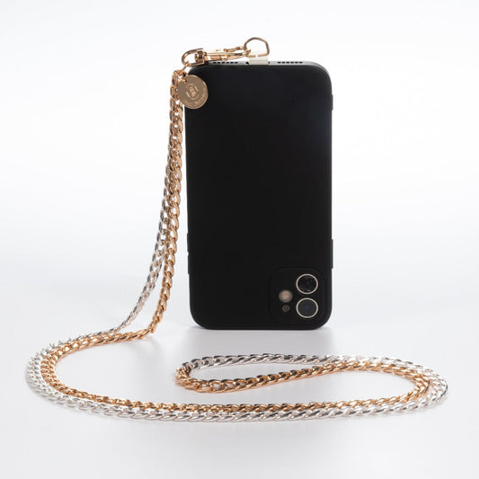 Two Tone Gold N' Silver Crossbody Phone Chain