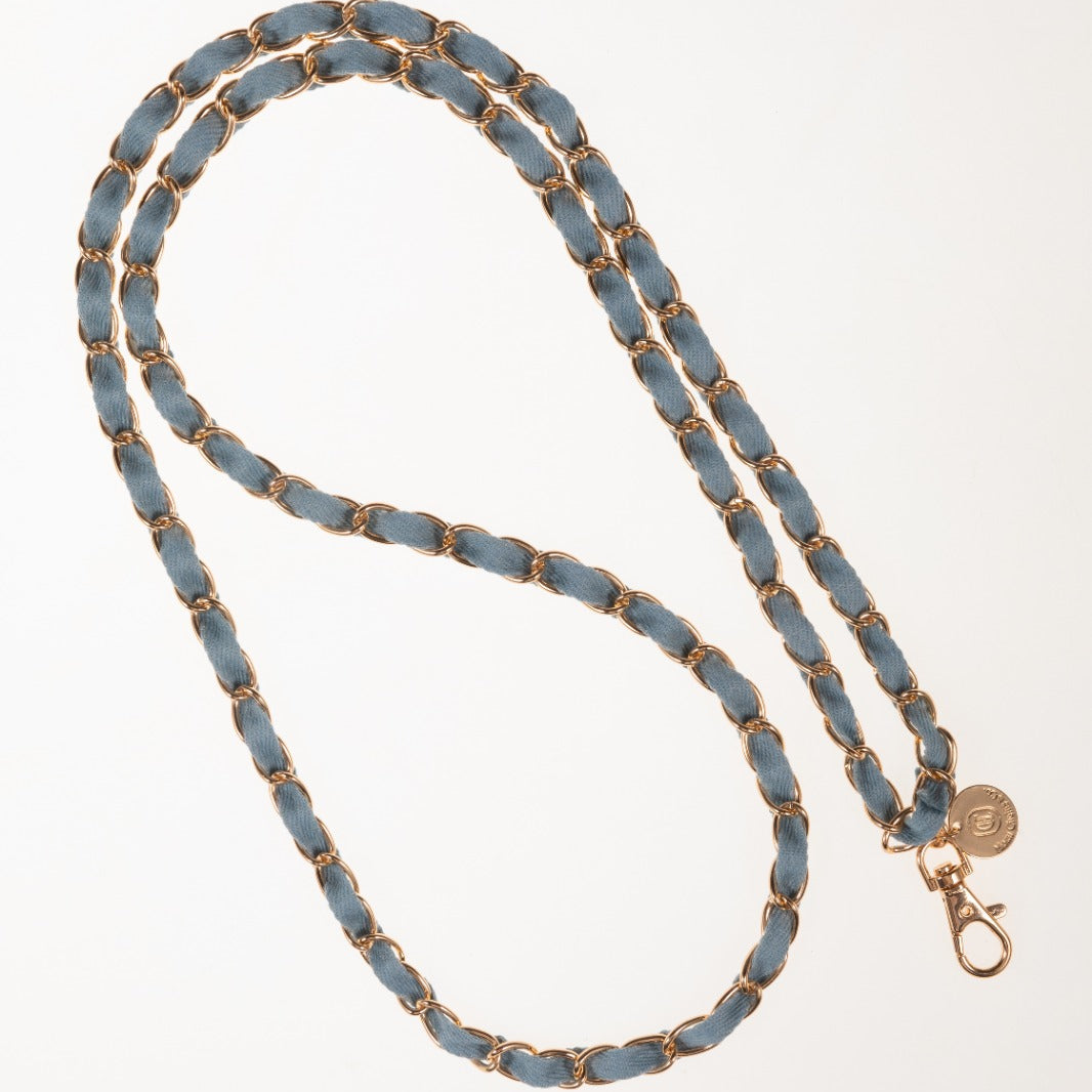 XL Denim Dream x Gold Crossbody Phone Chain