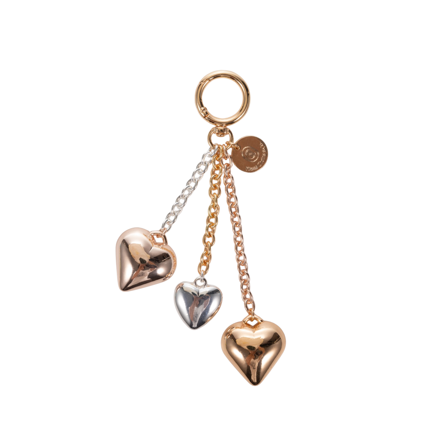 Trifecta Hearts Bag Charm