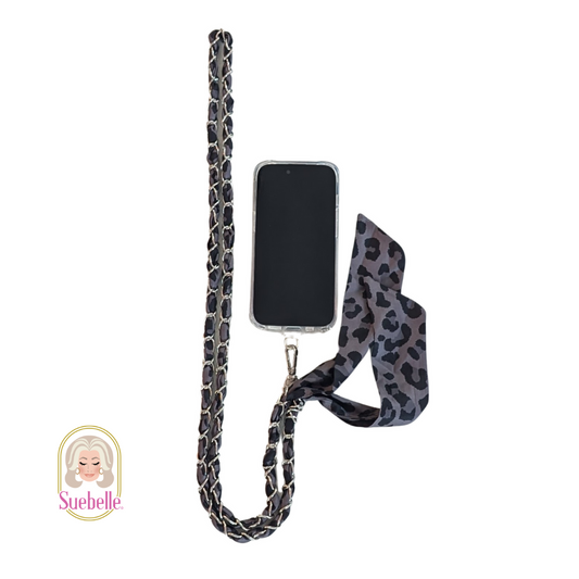 Caviar Noire Crossbody Phone Chain