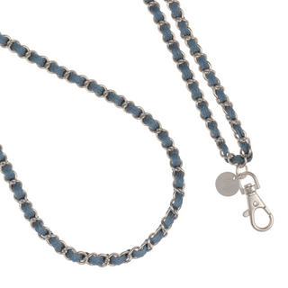 Denim Dream x Matte Silver Crossbody Phone Chain