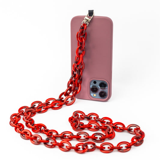 Ready in Red Crossbody Phone Chain