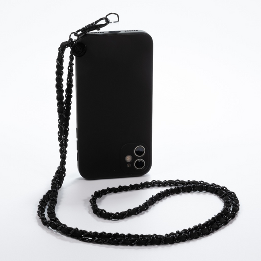 Black on Black Crossbody Phone Chain