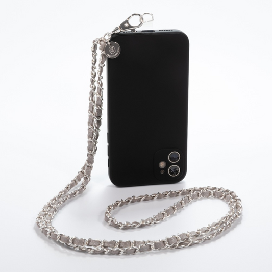 Silver on Silver Crossbody Phone Chain