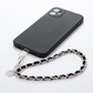 Silver Black Phone Wristlet