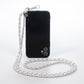 Summer White Silver Crossbody Phone Chain