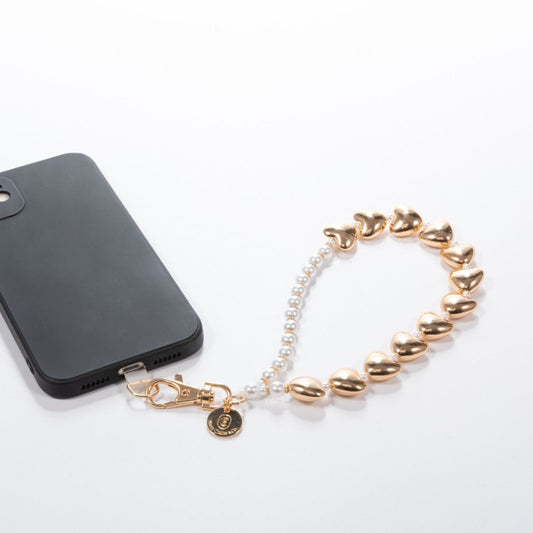 Golden Hour Hearts Phone Charm