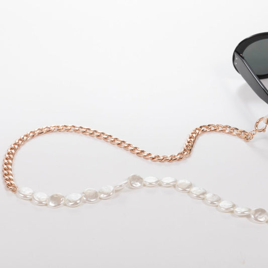 Power Pearls Rose Gold Cuban Link Chain