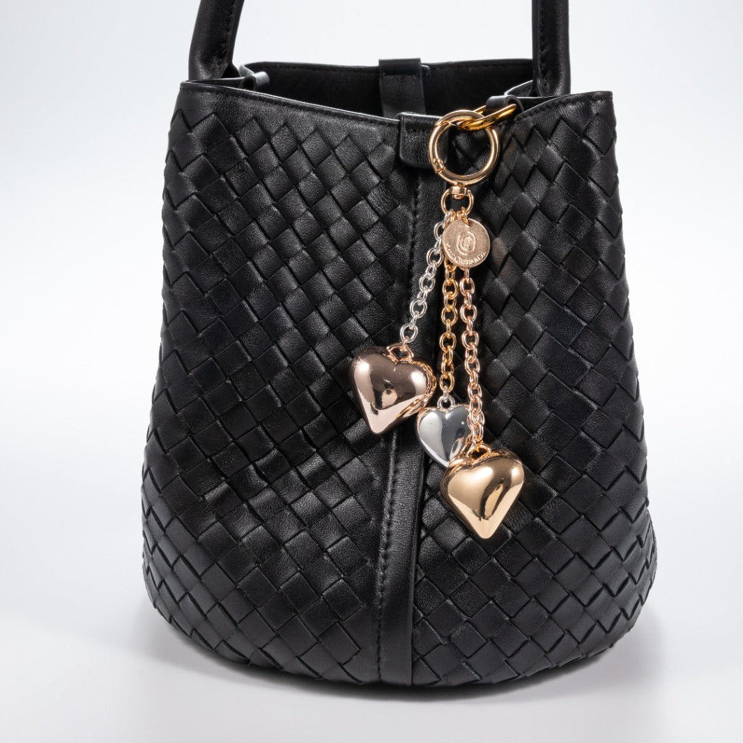 Trifecta Hearts Bag Charm