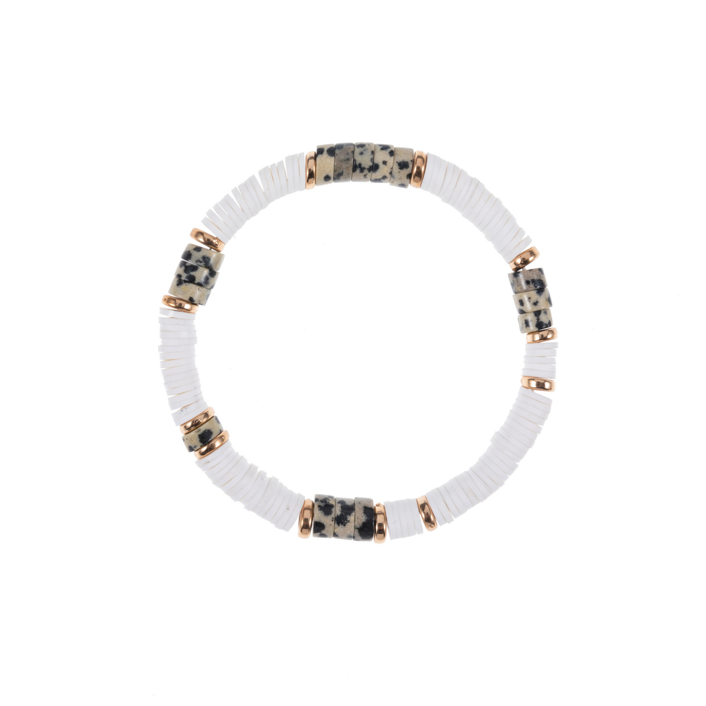 White Speckled Stone Bracelet